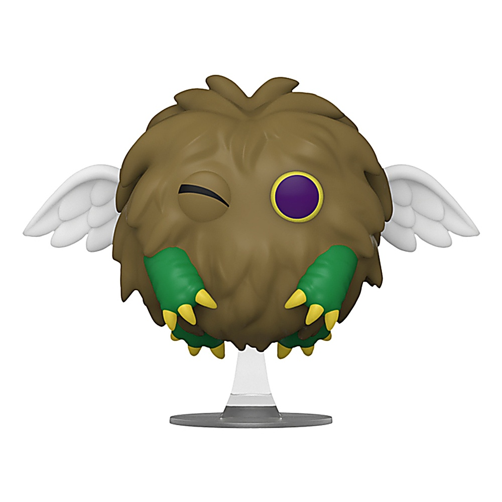 Figurka Funko Pop Yu-Gi-Oh! Winged Kuriboh, brązowa, okrągła istota ze skrzydłami i żółtymi pazurami.