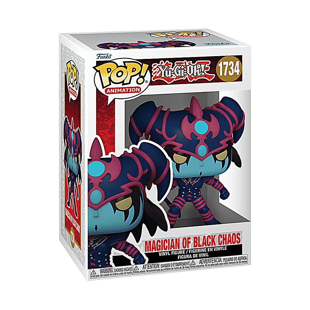 Figurka Yu-Gi-Oh! Magician of Black Chaos Funko Pop w pudełku. Pokazano dwie figurki.