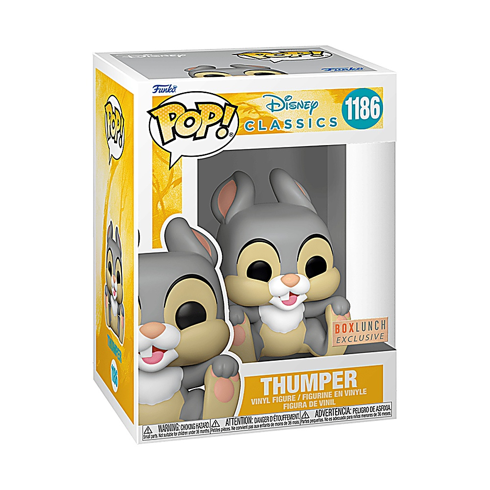 Pudełko Funko Pop z Królikiem Thumperem, z etykietą BoxLunch Exclusive.