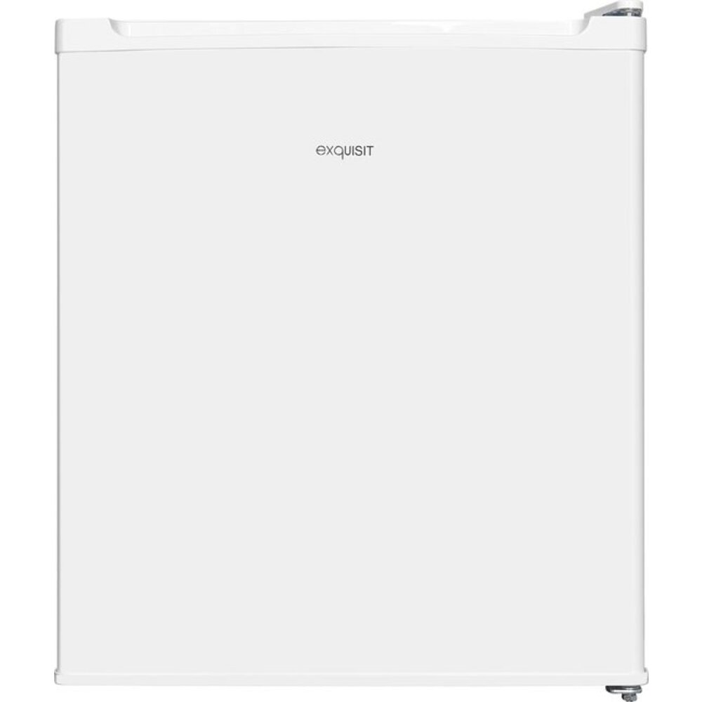 A white refrigerator with the brand name 'exquisit' on the front.