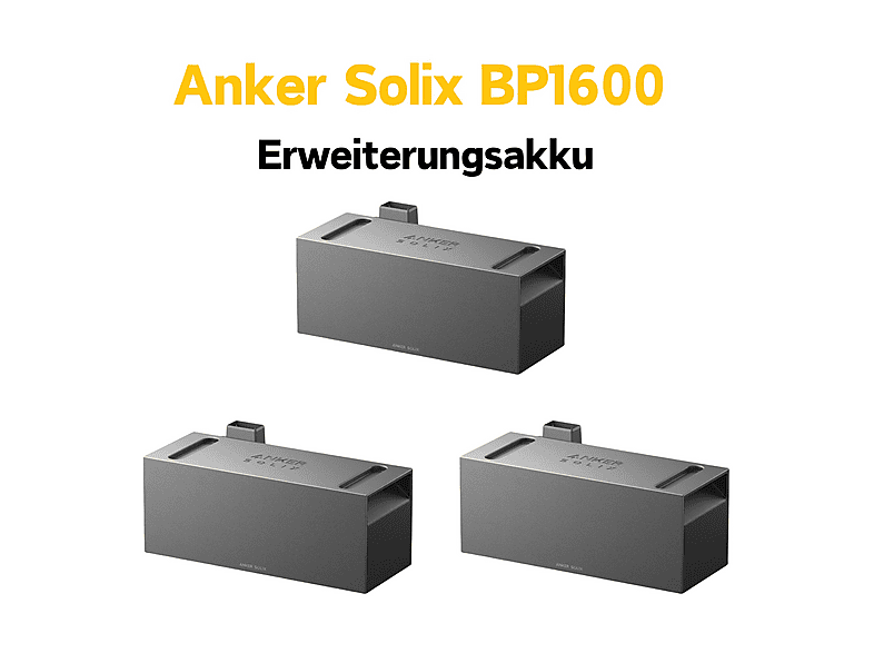 ANKER SOLIX BP1600 Erweiterungsbatterie x3, 4,8kWh Powerbank