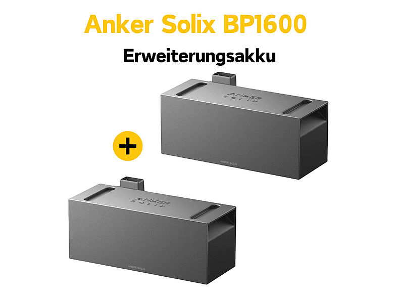 ANKER SOLIX BP1600 Erweiterungsbatterie x2, 3200Wh Powerbank