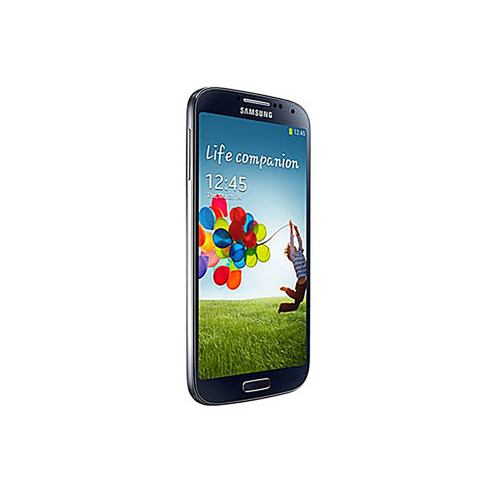 Ein Samsung-Telefon mit einem Bildschirm, der einen Cartoon von Ballons mit einer Person auf Gras zeigt.