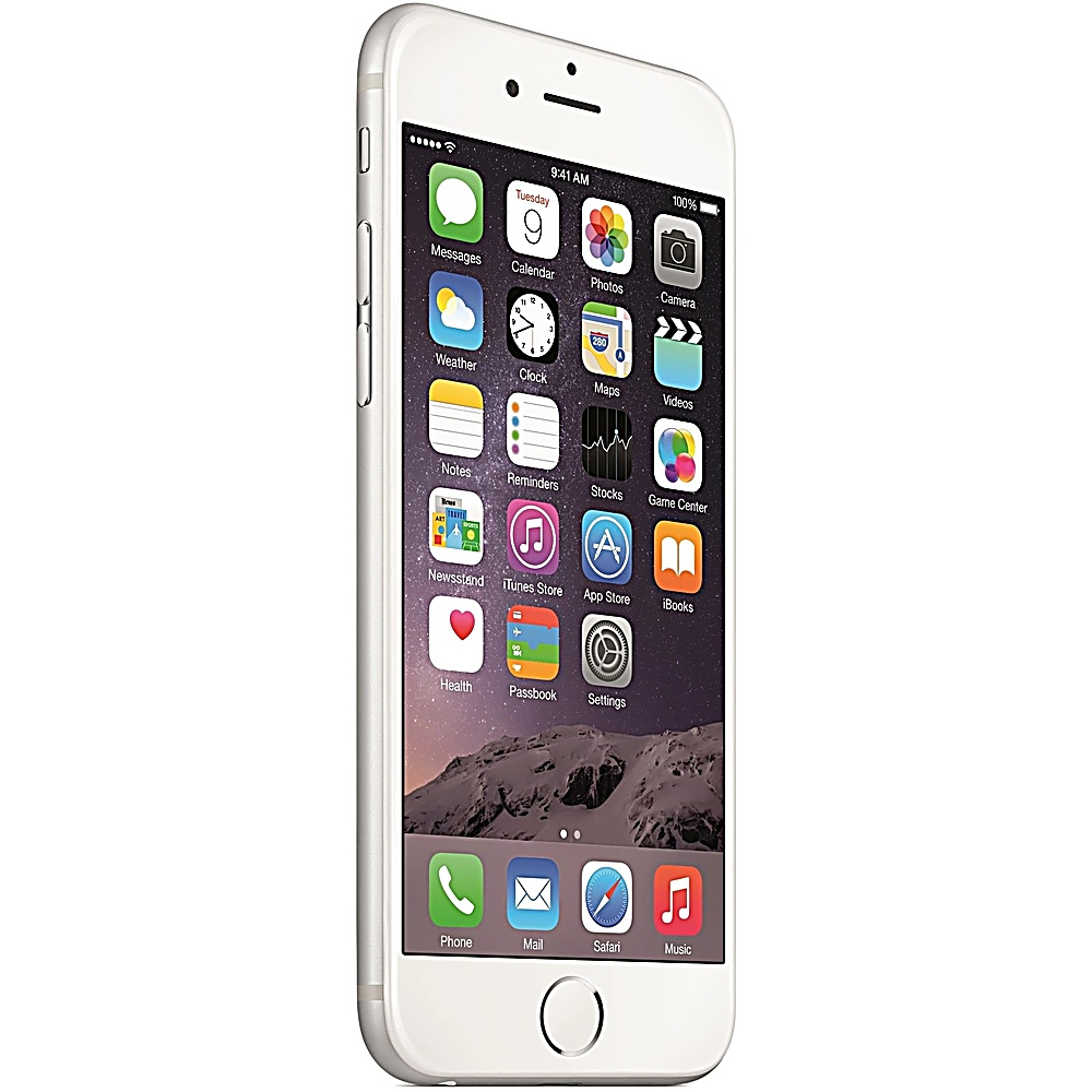 iPhone bianco, lo schermo mostra le app. La data è martedì 9 settembre. Sfondo bianco.