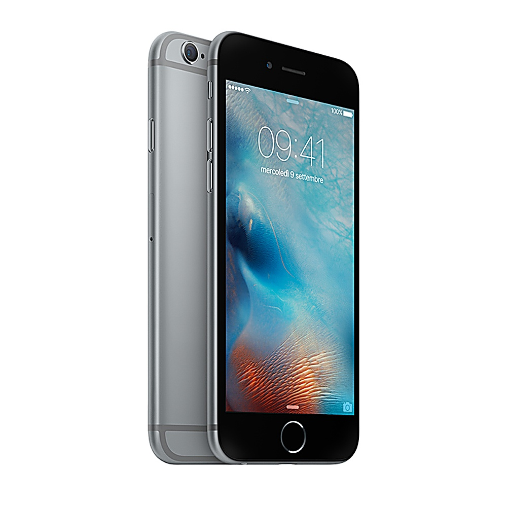iPhone argento e nero. Lo schermo mostra l'ora 09:41 e la data: mercoledì 9 settembre.