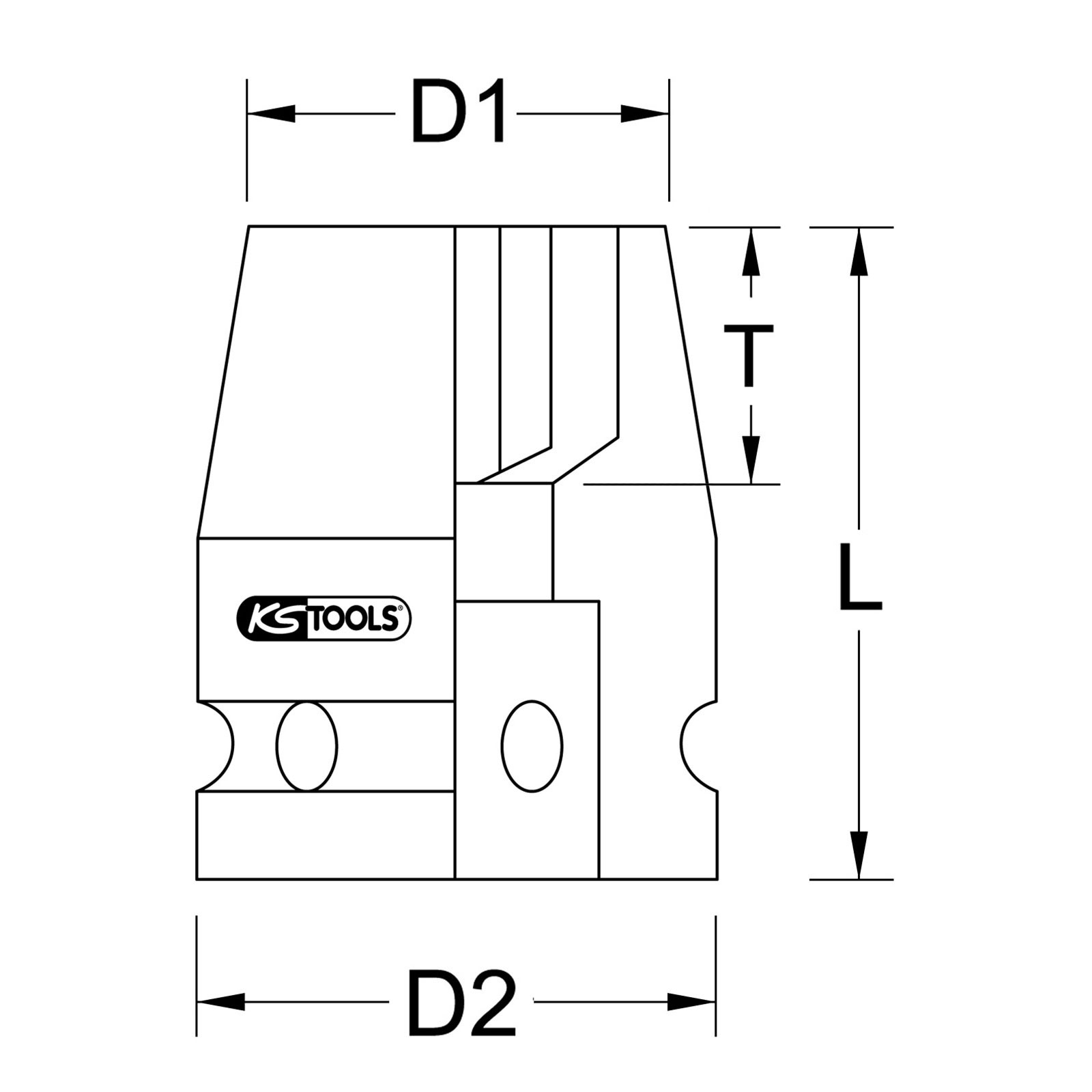 Eine technische Zeichnung eines Metallteils mit Maßangaben. Es ist eine detaillierte Illustration für die Fertigung.
