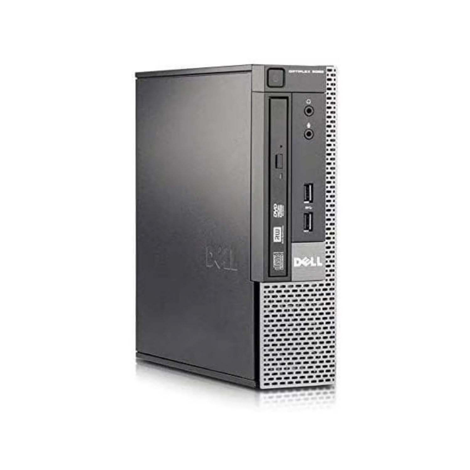 Ordenador de sobremesa Dell OptiPlex 5060 negro. Panel frontal con puertos y el logotipo de Dell.