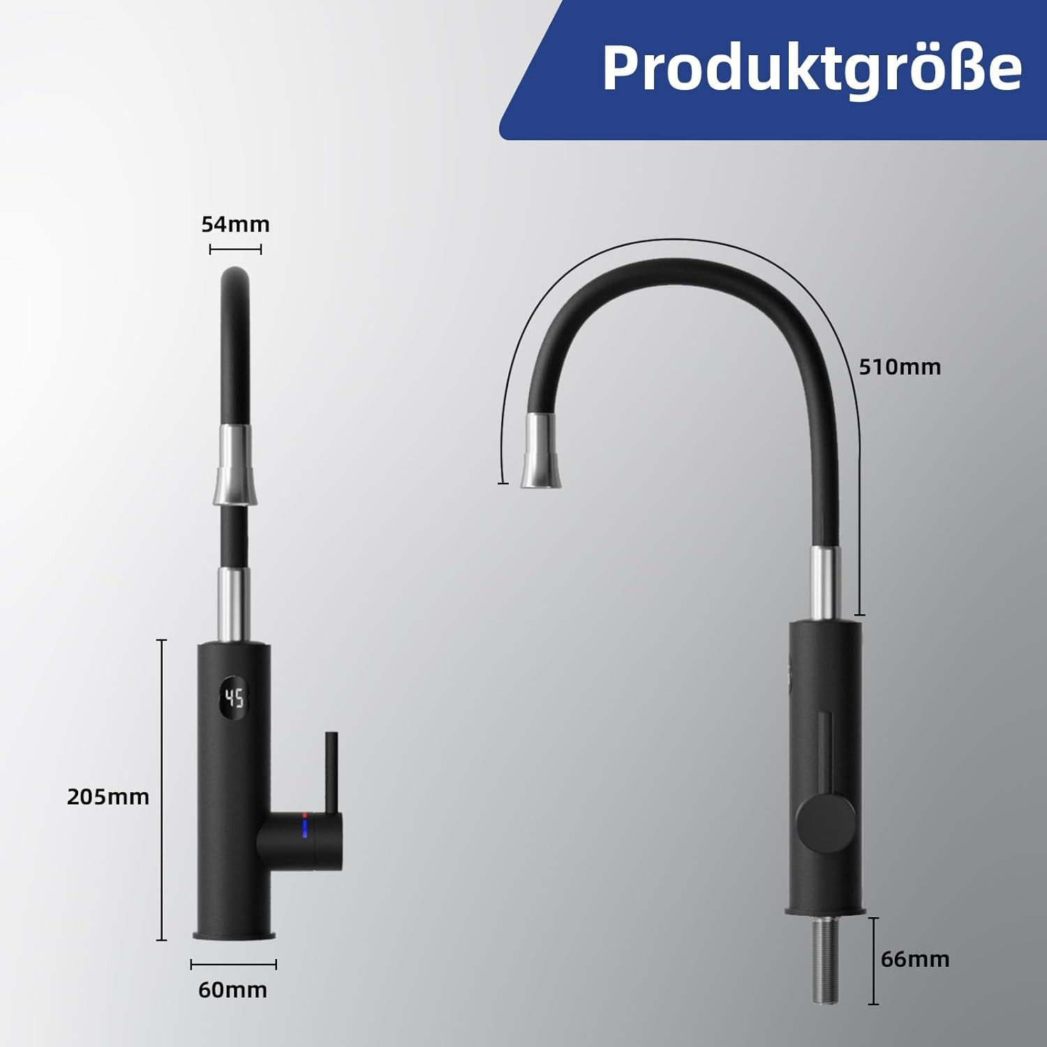 WINPANG 3500W Durchlauferhitzer - Elektrischer Warmwasserbereiter Für Küche & Bad