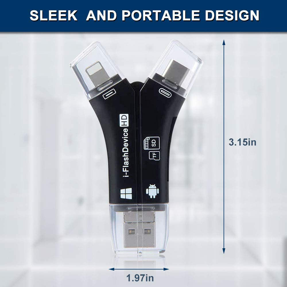 Ein schwarzes, Y-förmiges USB-Gerät mit mehreren Anschlüssen für verschiedene Geräte.