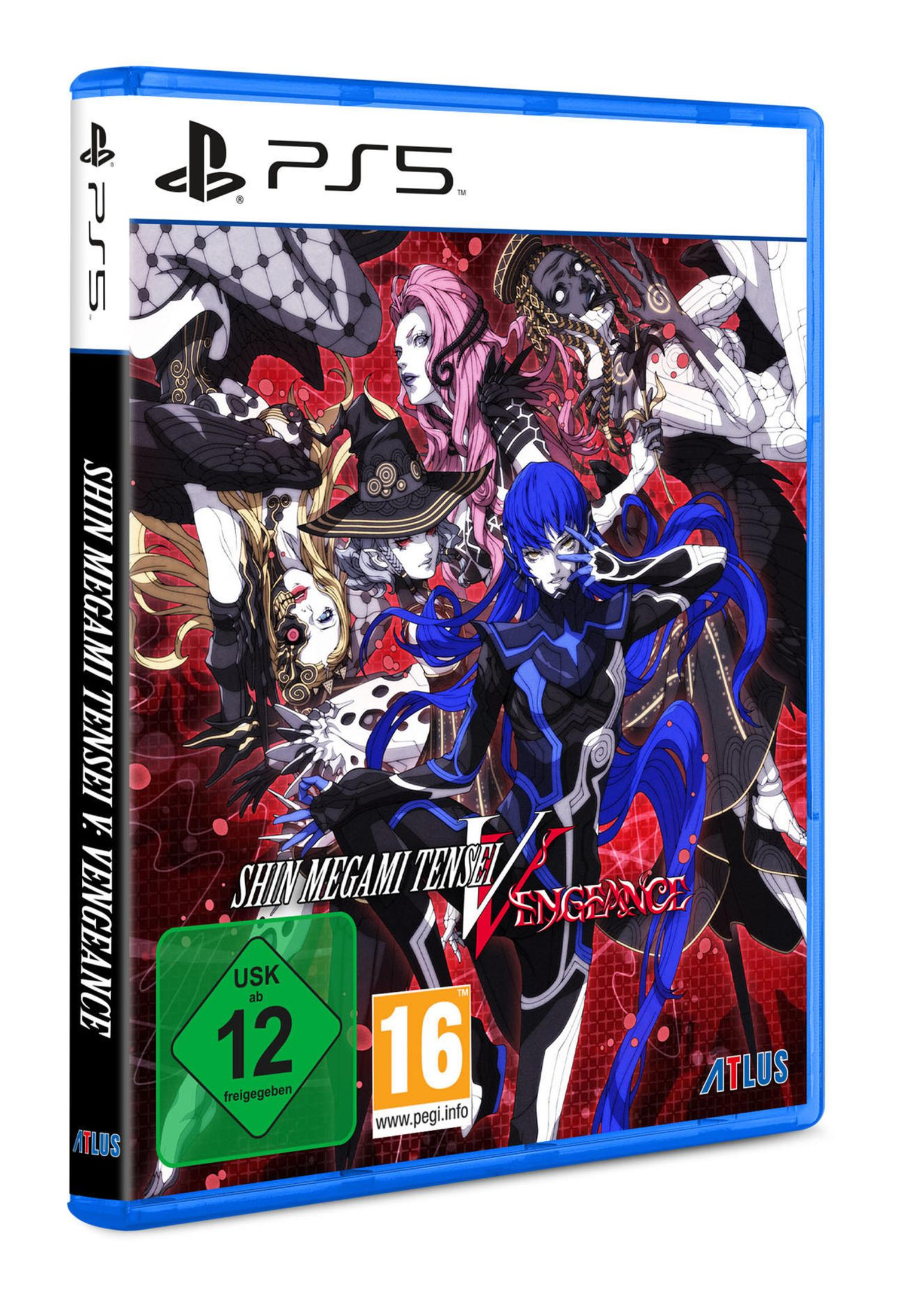 Una copertina di un gioco per PS5 con personaggi in stile anime con abiti scuri e dettagli blu su uno sfondo blu.