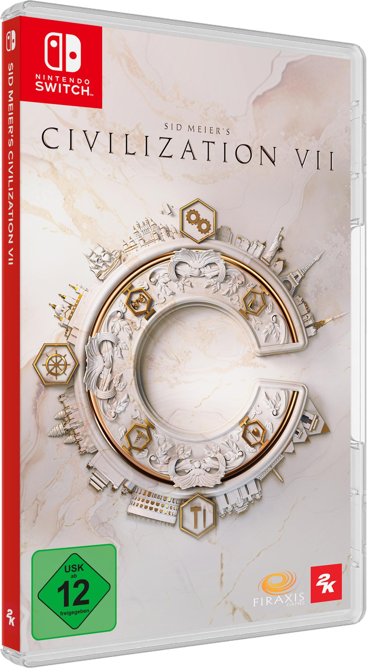 Eine Nintendo Switch-Spielhülle mit dem Cover-Art für Sid Meier's Civilization VII.