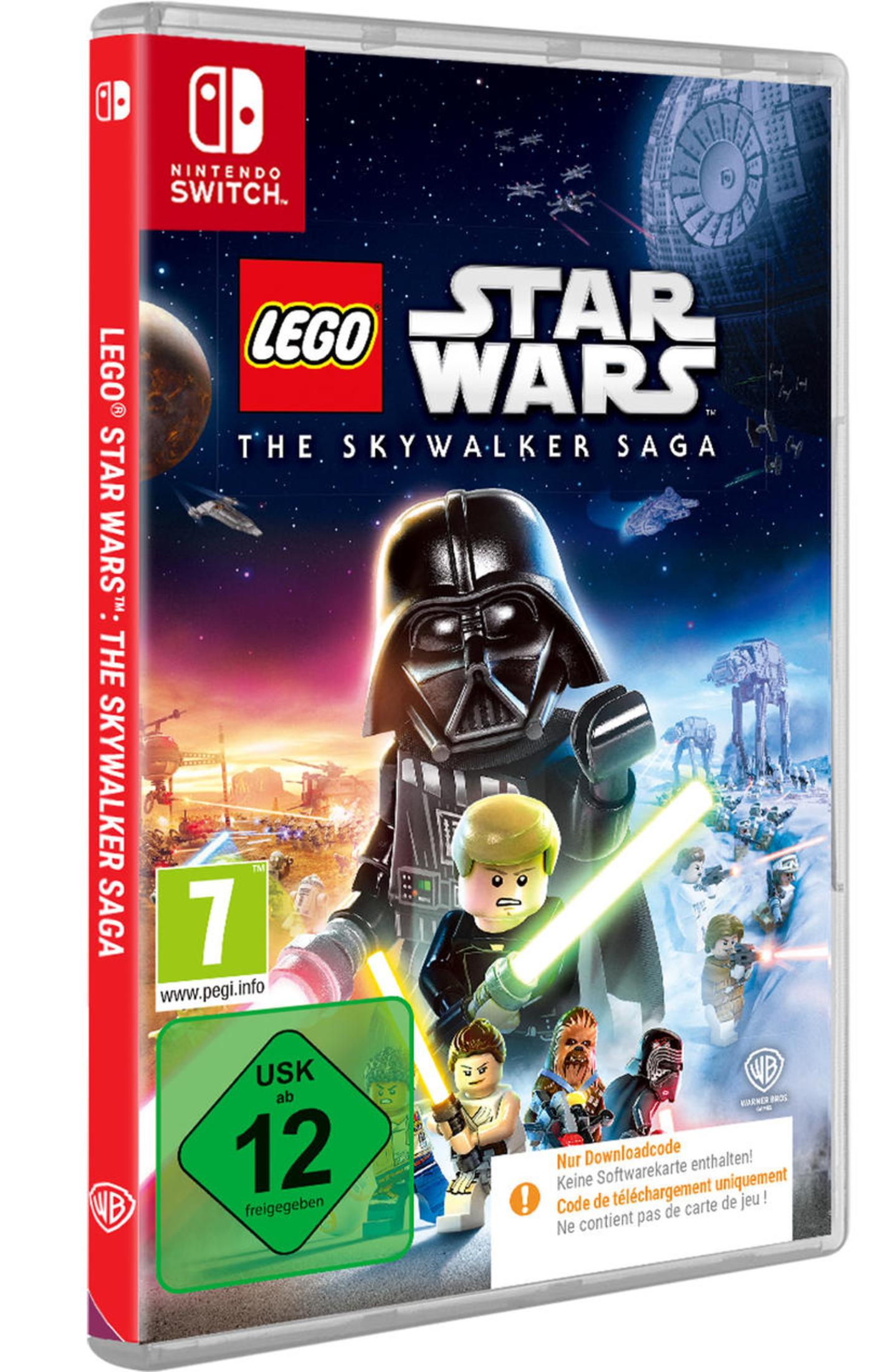 Lego Star Wars: The Skywalker Saga Spielbox. Lego Darth Vader und andere Charaktere.