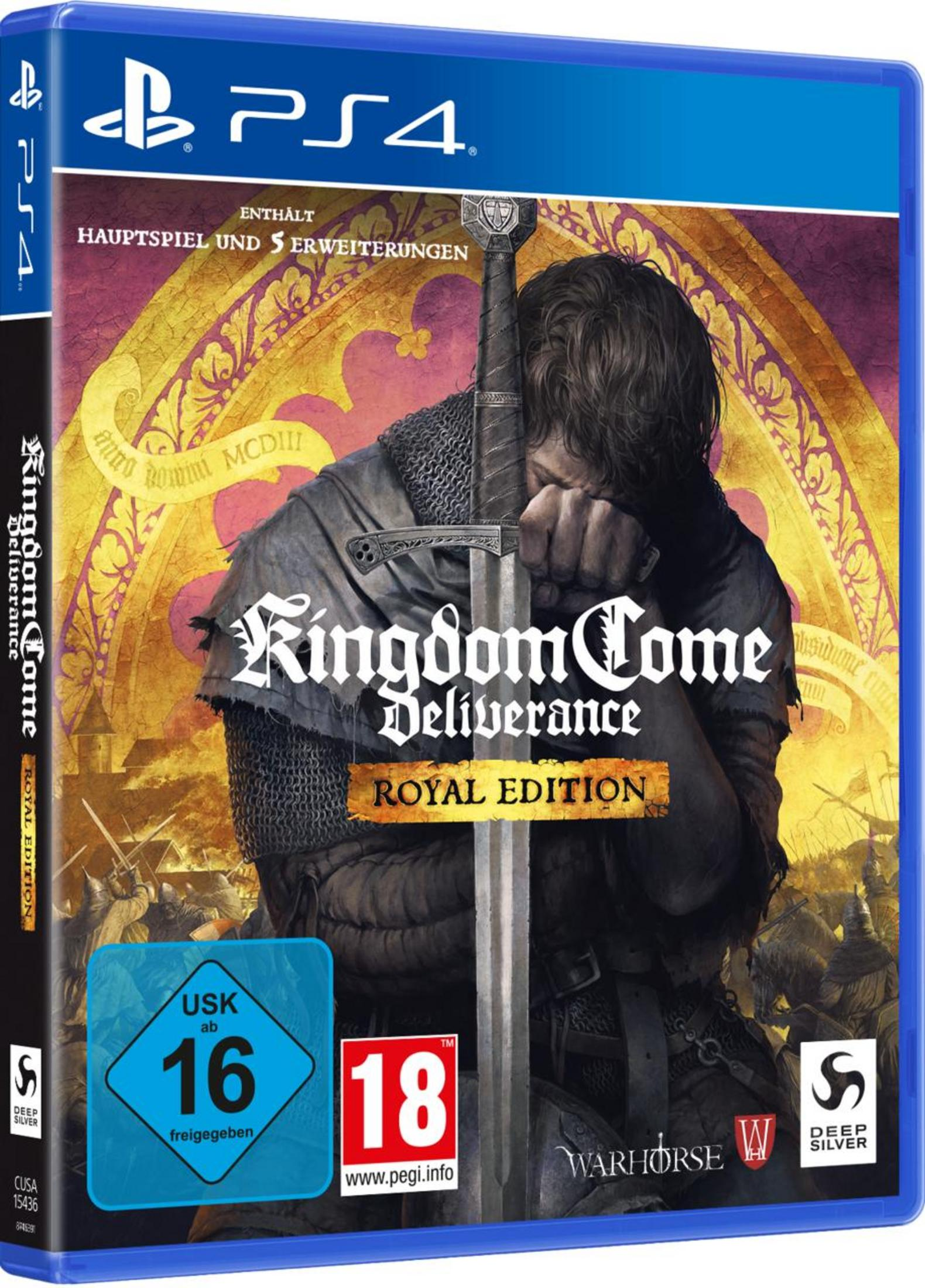 La jaquette du jeu montre un homme en armure, appuyé sur une épée. Titre : Kingdom Come Deliverance.
