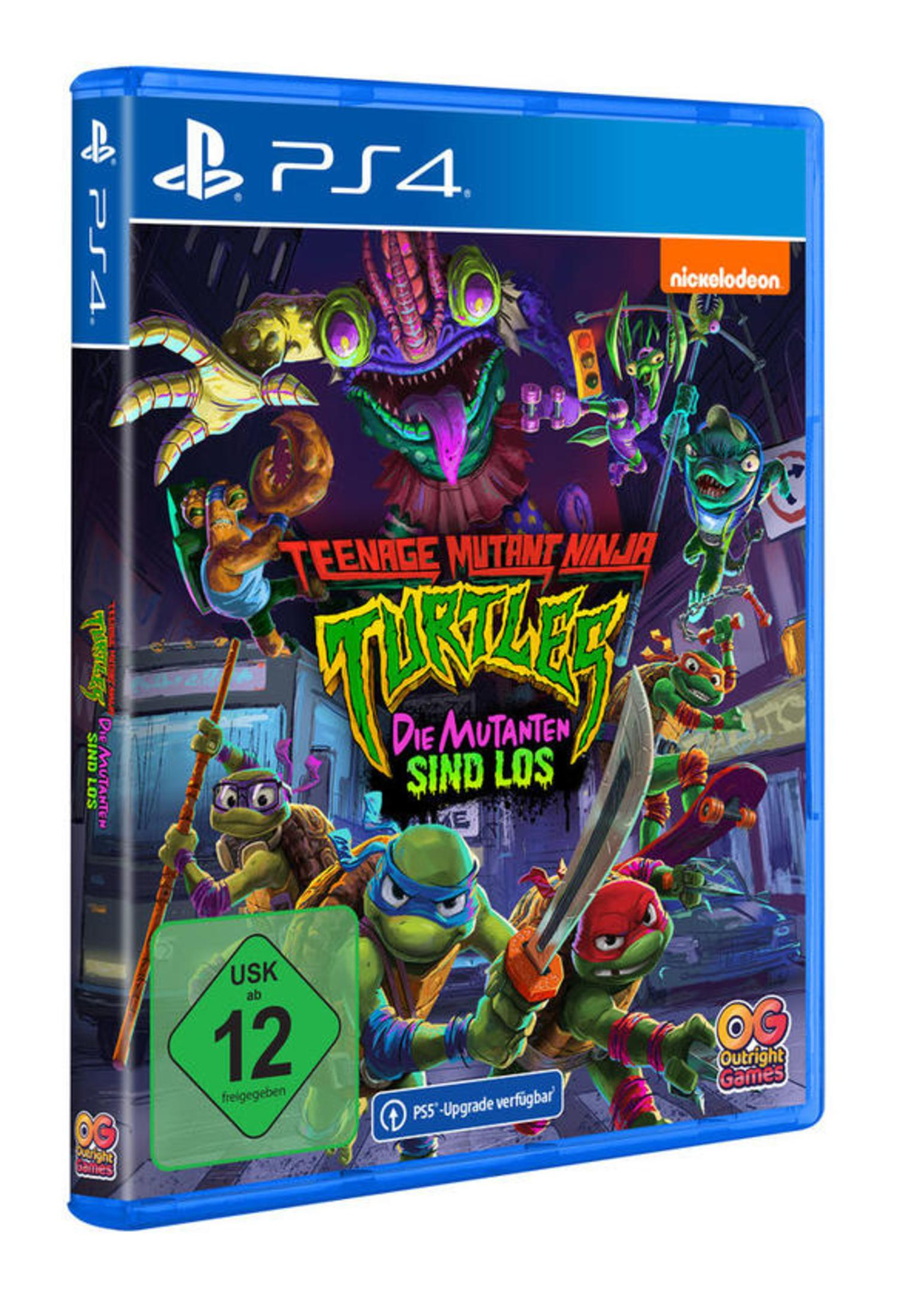 Couverture du jeu Teenage Mutant Ninja Turtles: Die Mutanten sind los avec les tortues combattant des monstres.