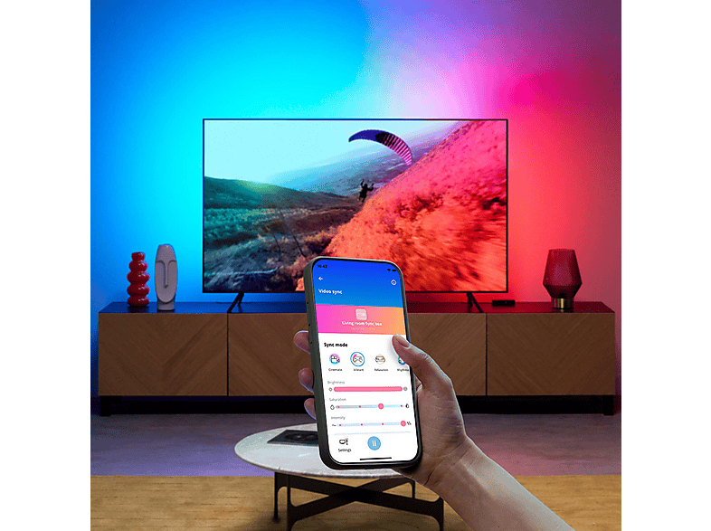 WIZ 55-65 inç TV'ler için TV Arka aydınlatmalı HDMI Bluetooth Sync