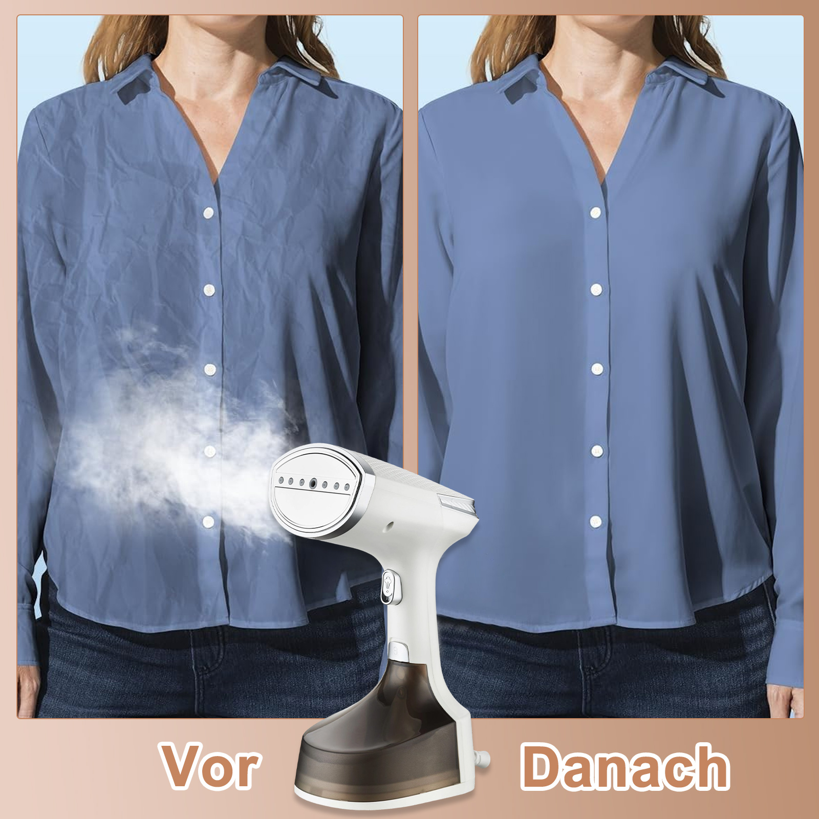 Ein Koffer wird mit Kleidung gepackt, mit zwei Personen, die gehen.