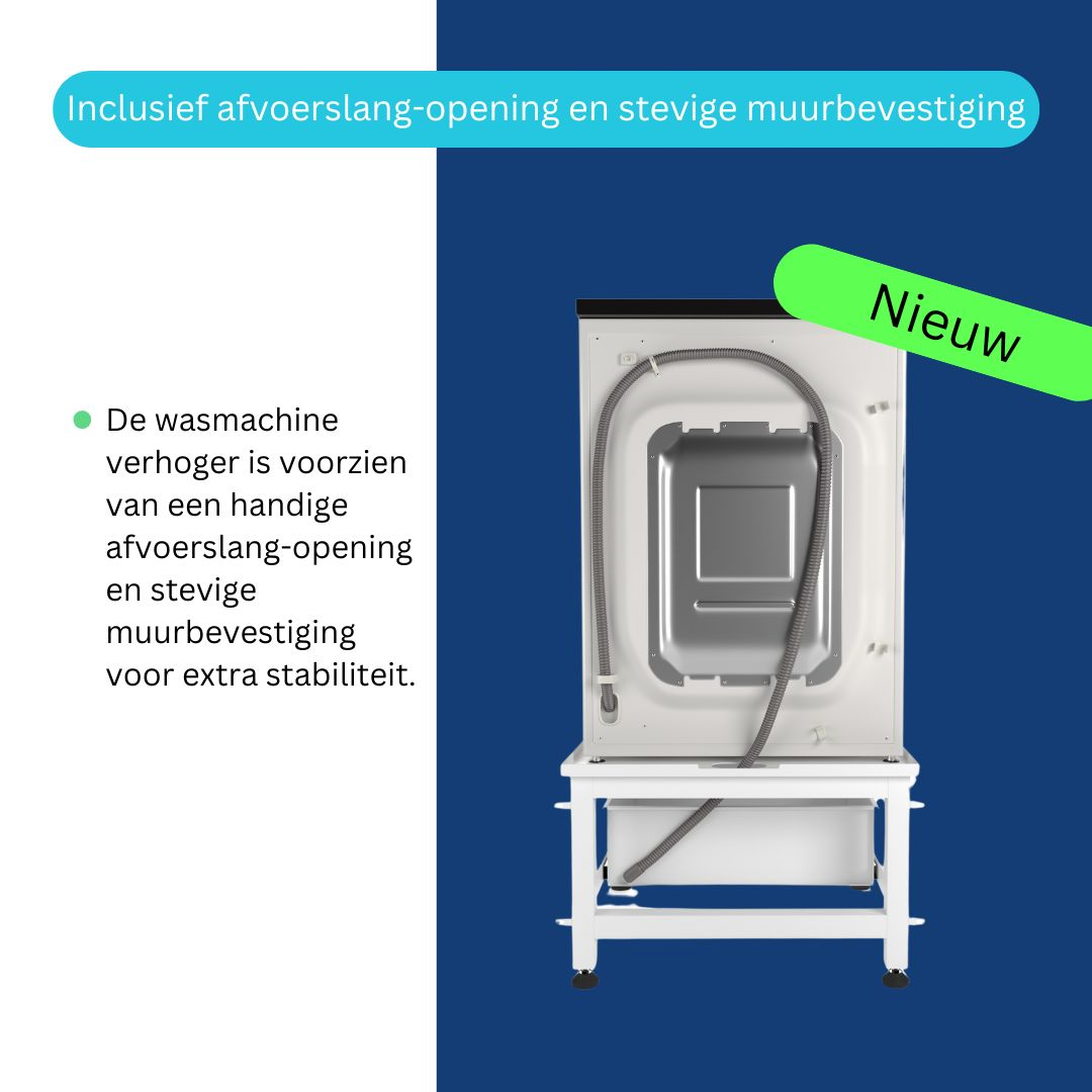 Wasophoogte Waschmaschinen Untergestell Mit Schublade - Schwarz 65x60,5cm