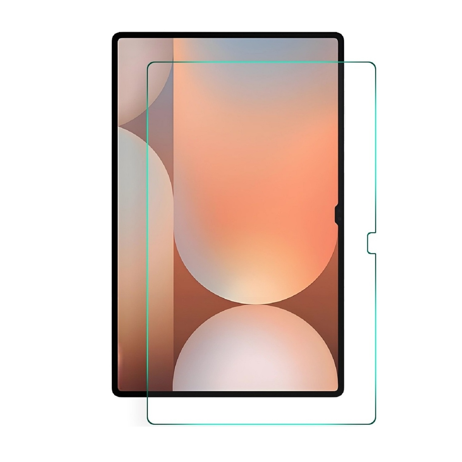 Ein klarer Displayschutz auf einem Tablet.