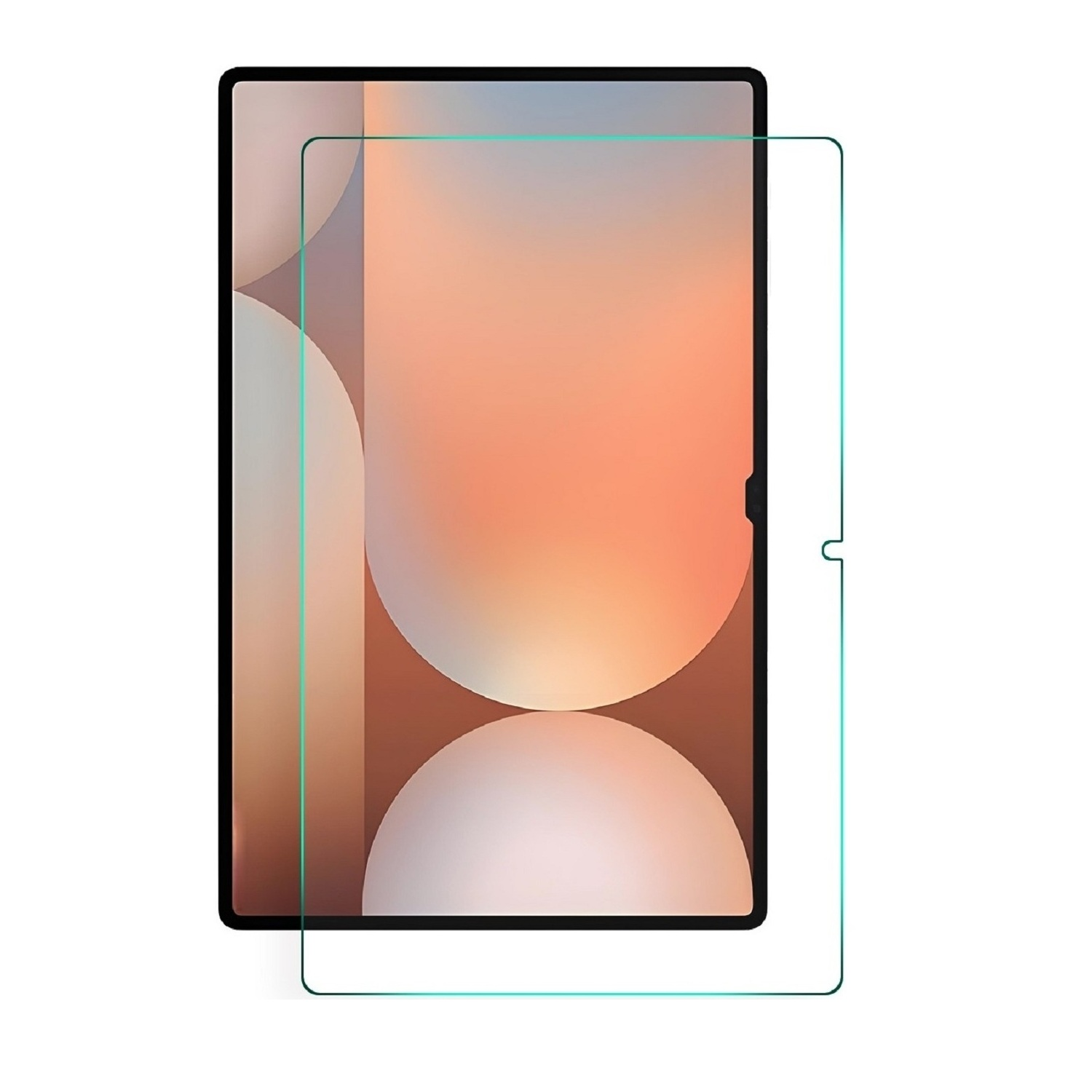 Ein klarer Displayschutz auf einem Tablet.