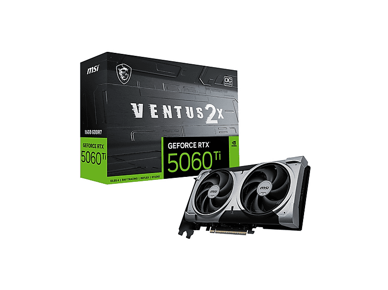 MSI GEFORCE RTX 5060 TI 16G VENTUS 2X OC PLUS (NVIDIA, Grafikkarte)