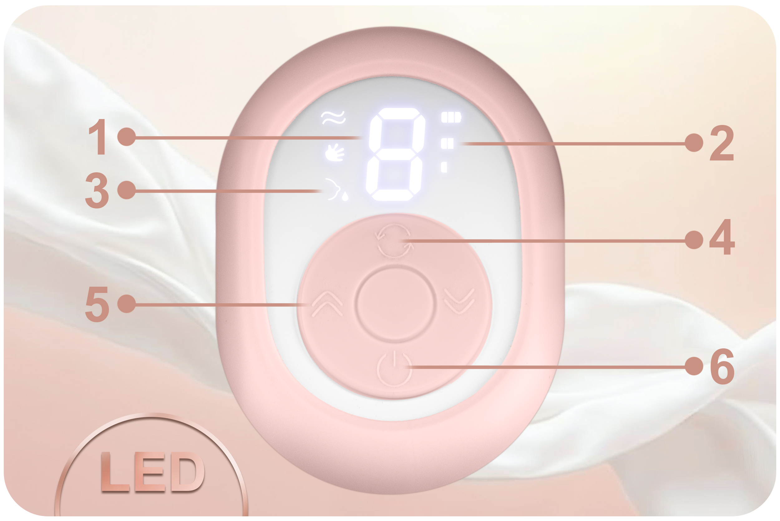 Kobieta trzyma dziecko w pobliżu laktatora i innych przedmiotów.