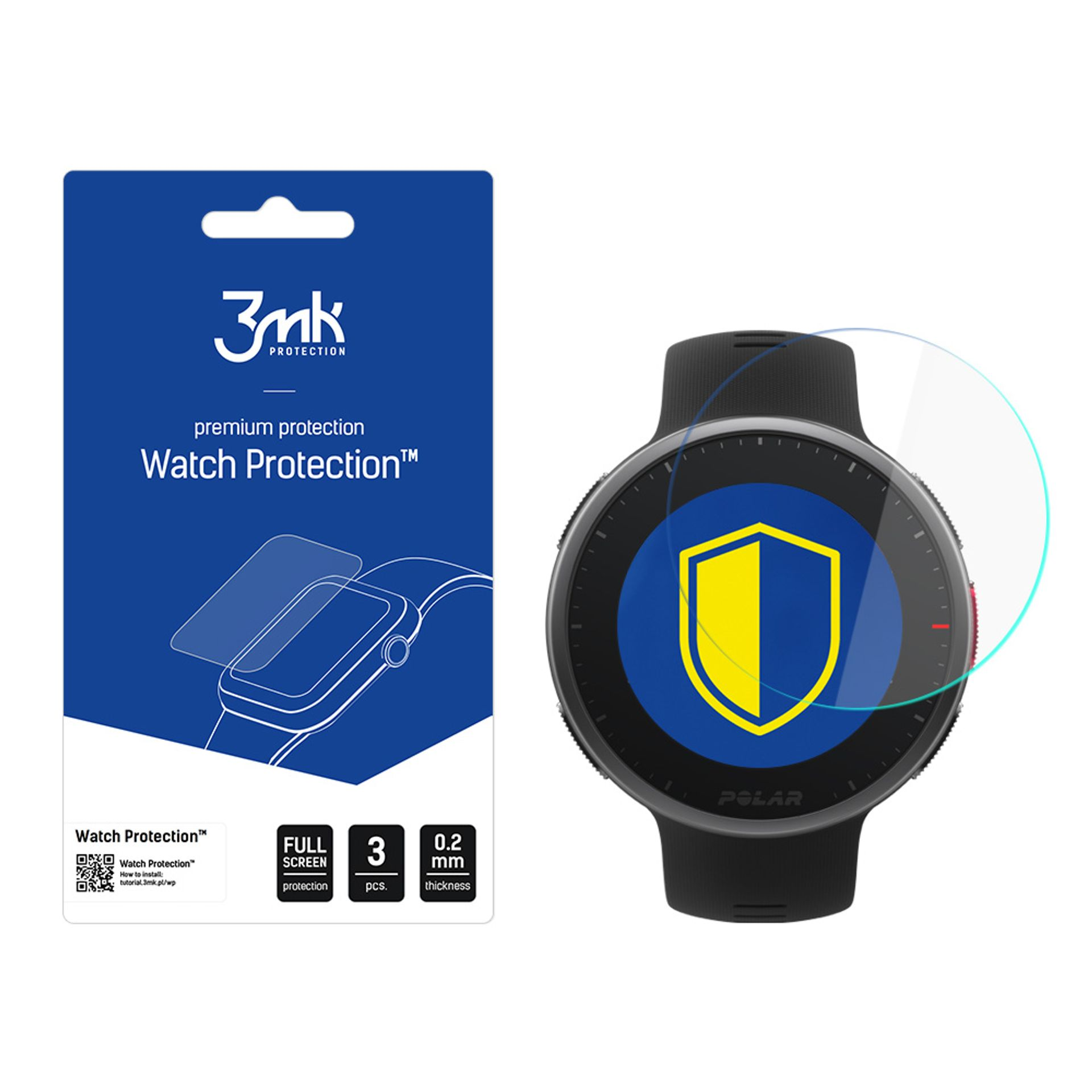 Upscreen Pellicola Protettiva Hybrid Glass Per Polar Vantage V2 - Durezza 9H, Anti-impronta, Trasparente, Made In Germany, Kit Di Montaggio Incluso - 4