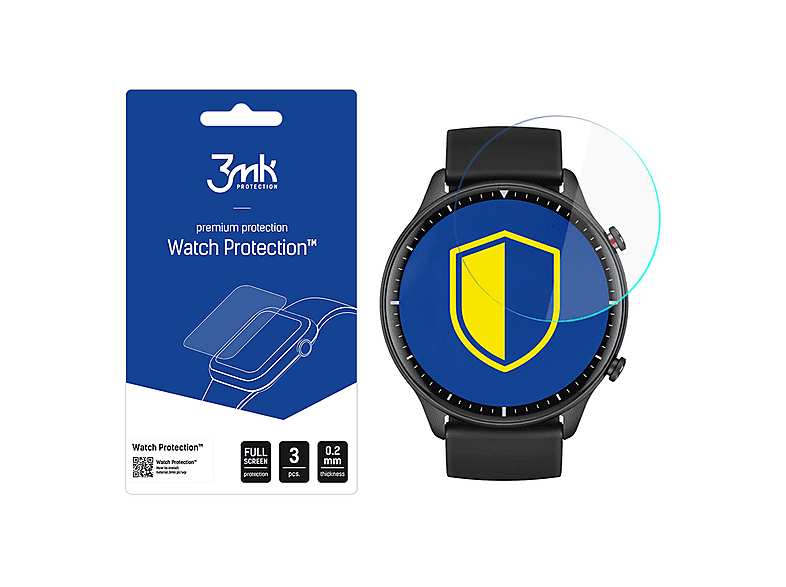 REY Protezione Schermo In Vetro Temperato Per XIAOMI AMAZFIT Pace (Pack 3) - 2