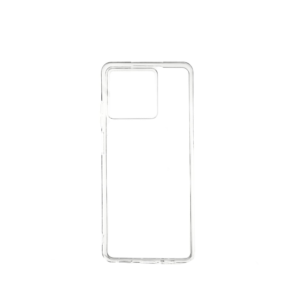 Eine transparente Handyhülle mit Kameraausschnitt.