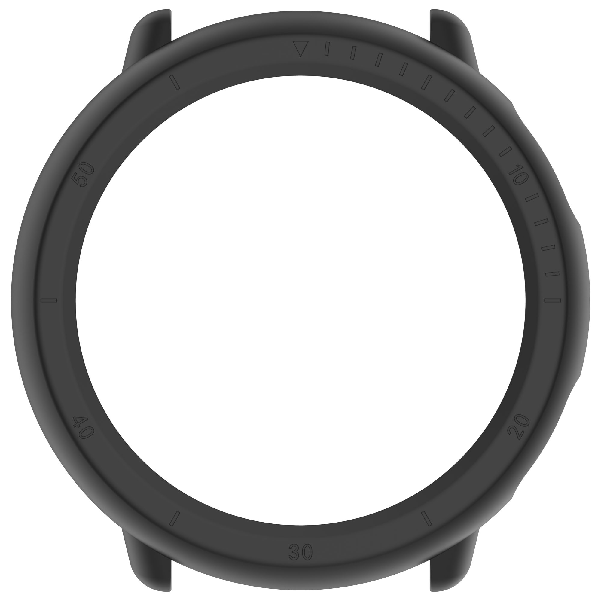 Ghiera nera dell'orologio, circolare e semplice. È un componente ad anello.