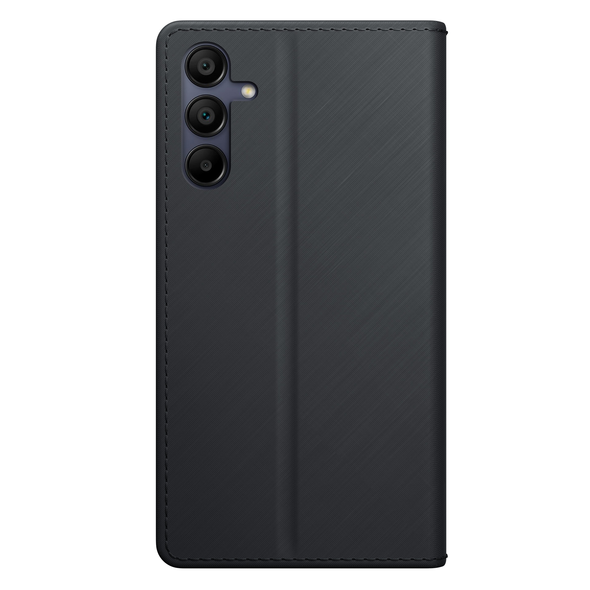 Czarna obudowa telefonu z wycięciem na potrójny obiektyw aparatu.