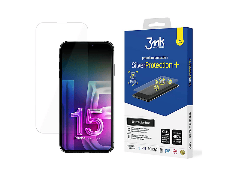Inskin Pellicola Vetro Temperato Per IPhone 15 Pro 6,1'' - Confezione 3+3 Con Protezione Fotocamera E Vassoio Allineamento