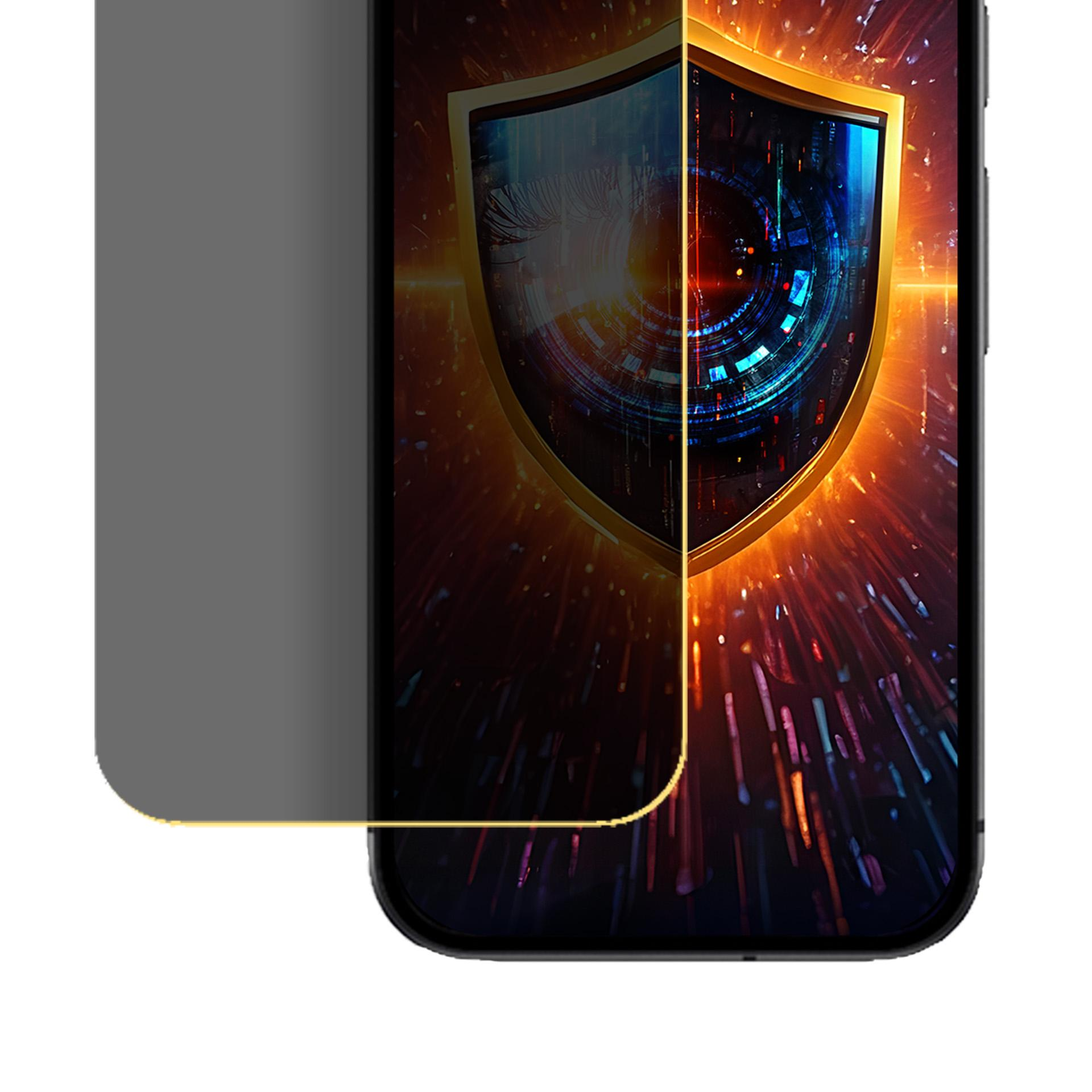 Ochraniacz ekranu przedstawia tarczę z wizualizacjami danych. Widoczna szara strona i złoty kontur.