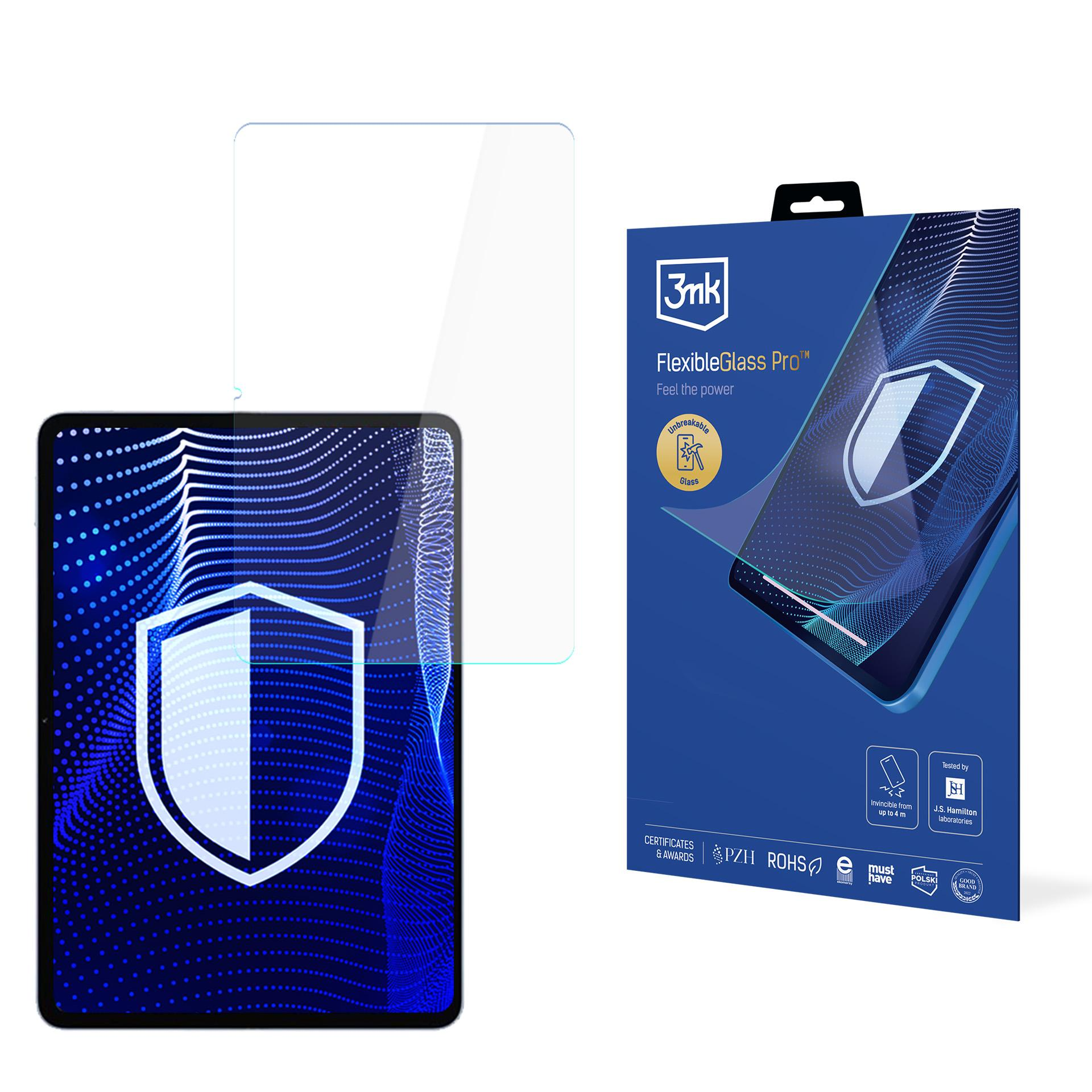 Pudełko na osłonę ekranu z ochraniaczem i obrazem telefonu. Pudełko jest granatowe i białe.