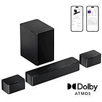 MediaMarkt ULTIMEA Poseidon D60 - 5.1 Soundbar met Dolby Atmos&Draadloze Subwoofer Soundbar Zwart aanbieding