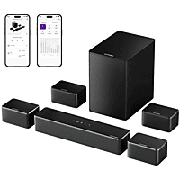 MediaMarkt ULTIMEA Poseidon D70 - 7.1 Soundbar met Draadloze Subwoofer, APP Bediening Soundbar Zwart aanbieding