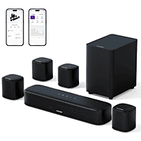 MediaMarkt ULTIMEA Aura A40 - 7.1 Soundbar met Subwoofer, 4 Surround-luidsprekers, App-Bediening Soundbar Zwart aanbieding