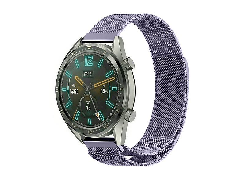 Milanese Armband Silber Für Huawei Band 6 - Edelstahl Geflochten, Magnetischer Verschluss