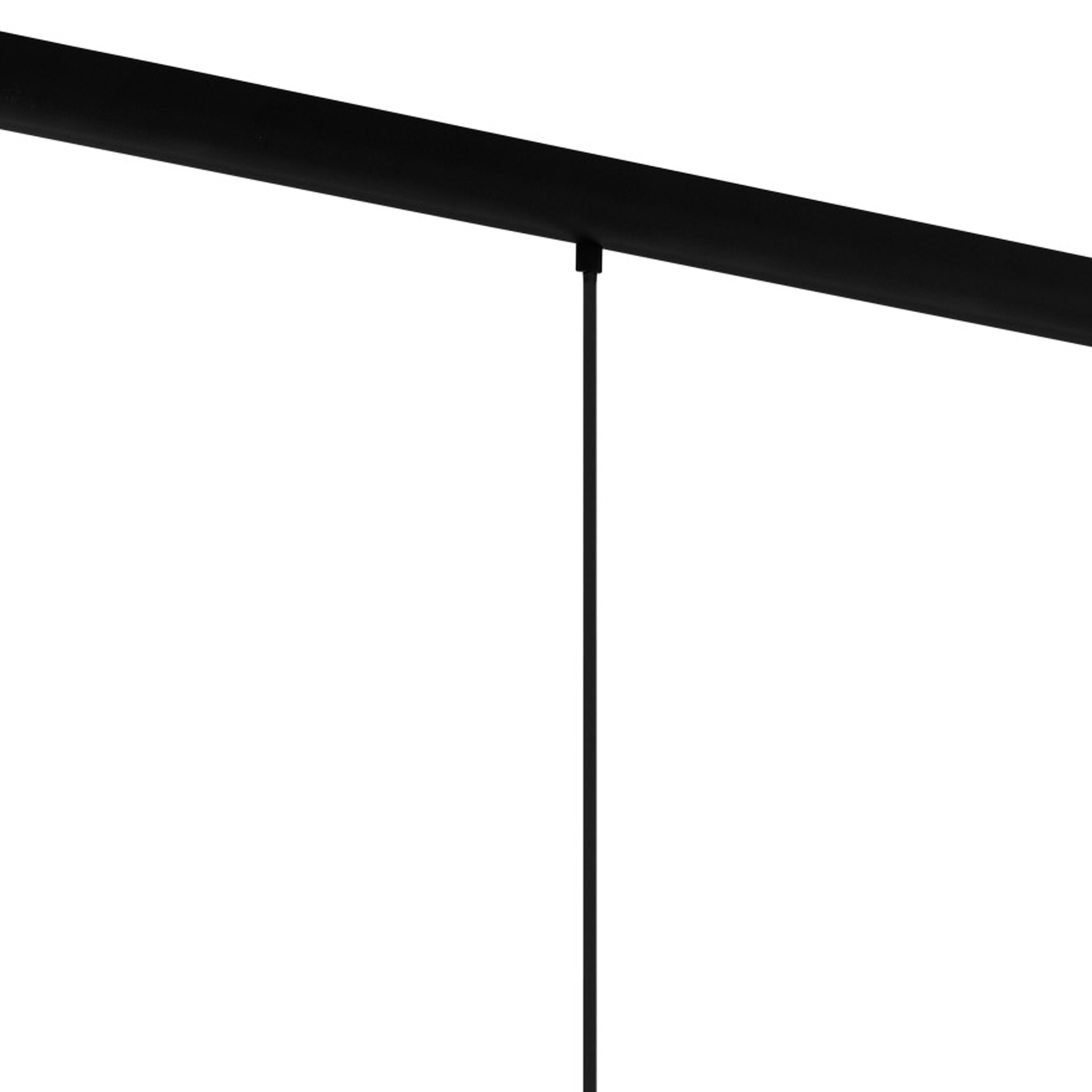 Una barra horizontal negra en la parte superior, con una línea vertical negra colgando. El fondo es blanco.