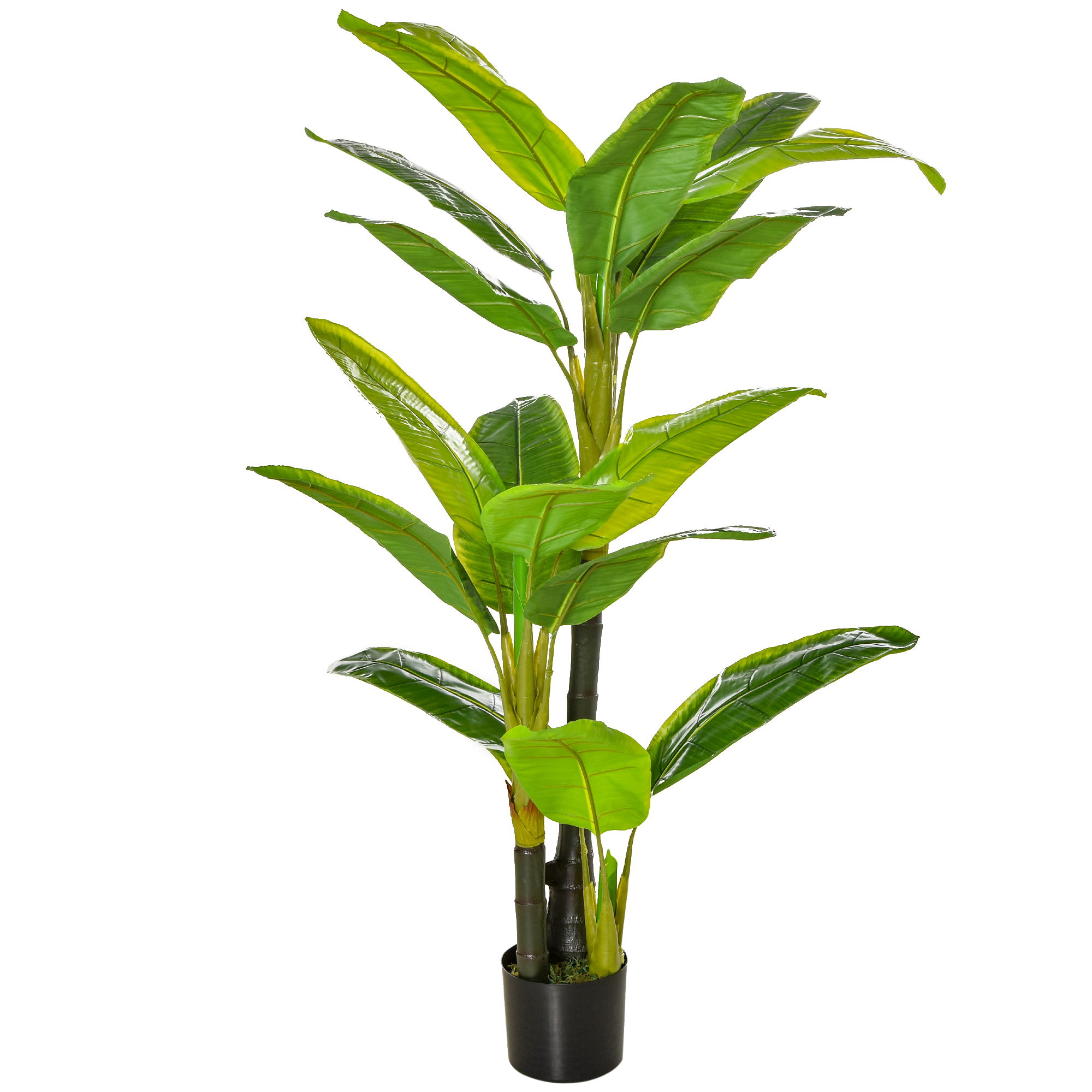 HIYORI 150 cm Pflegeleicht 18 Bltter mit Pflanztopf Gartendekoration, Grn