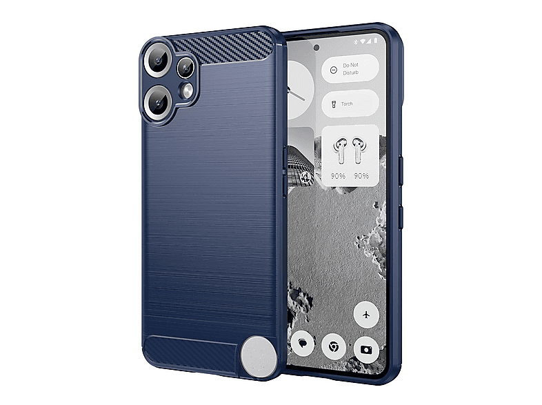 GIOPUEY Handyhülle Für Nothing CMF Phone 1 – TPU Slim, Rutschfest & Stoßfest Mit Litchi-Textur, Schwarz
