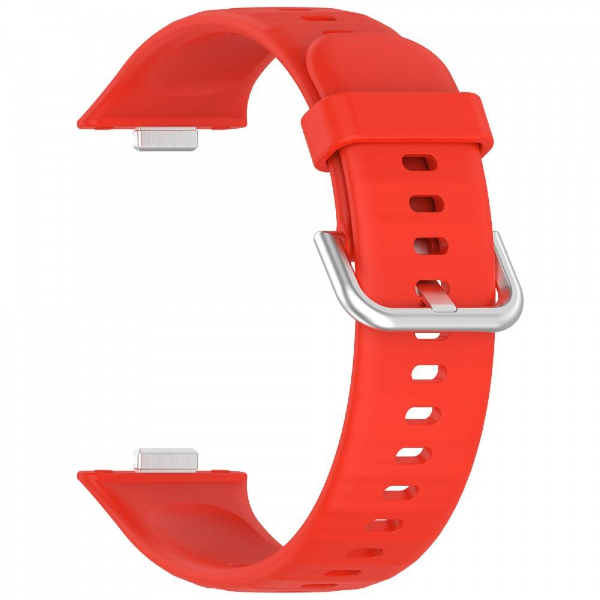 Rotes Uhrenarmband, C-förmig.