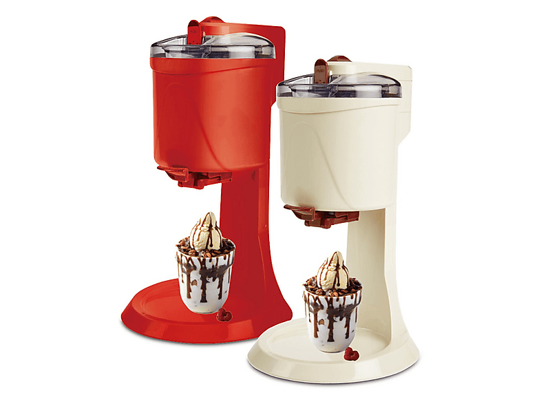 UWOT Softeismaschine 1.0L mit Spender Eiscrememaschine (15 Watt, Rot)
