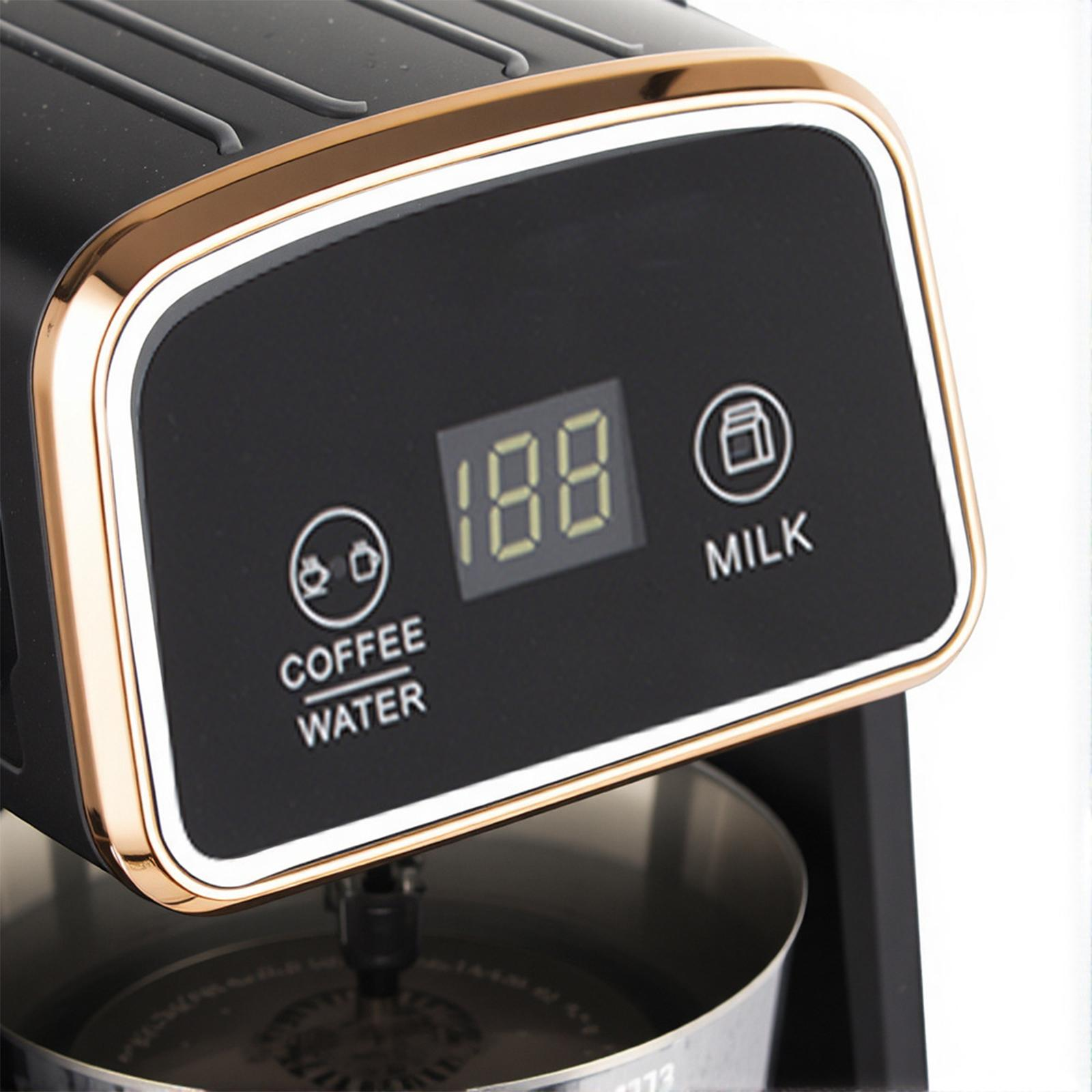 Nahaufnahme des Digitaldisplays einer Kaffeemaschine.