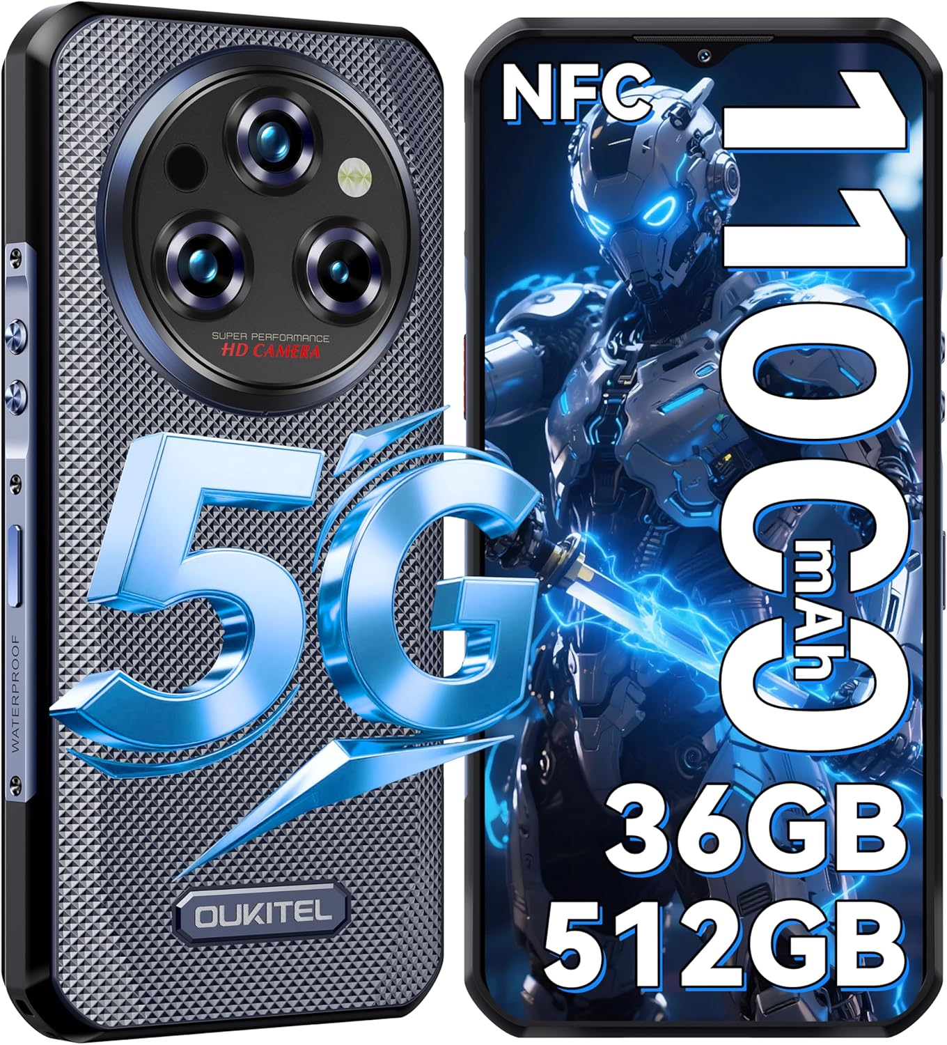 OUKITEL WP35 Pro 5G 512GB シムフリースマホ SIMフリー) Oukitel WP35