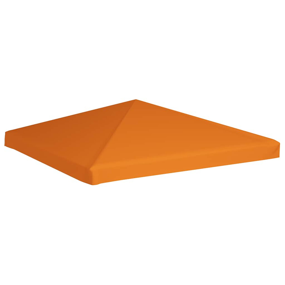 Una tettoia quadrata arancione su sfondo bianco.