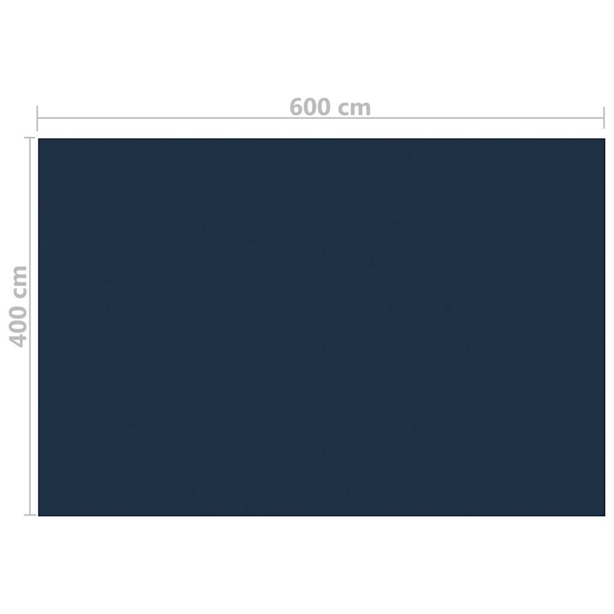 Ein großes, dunkelblaues Rechteck mit den Maßen 600 cm x 400 cm.