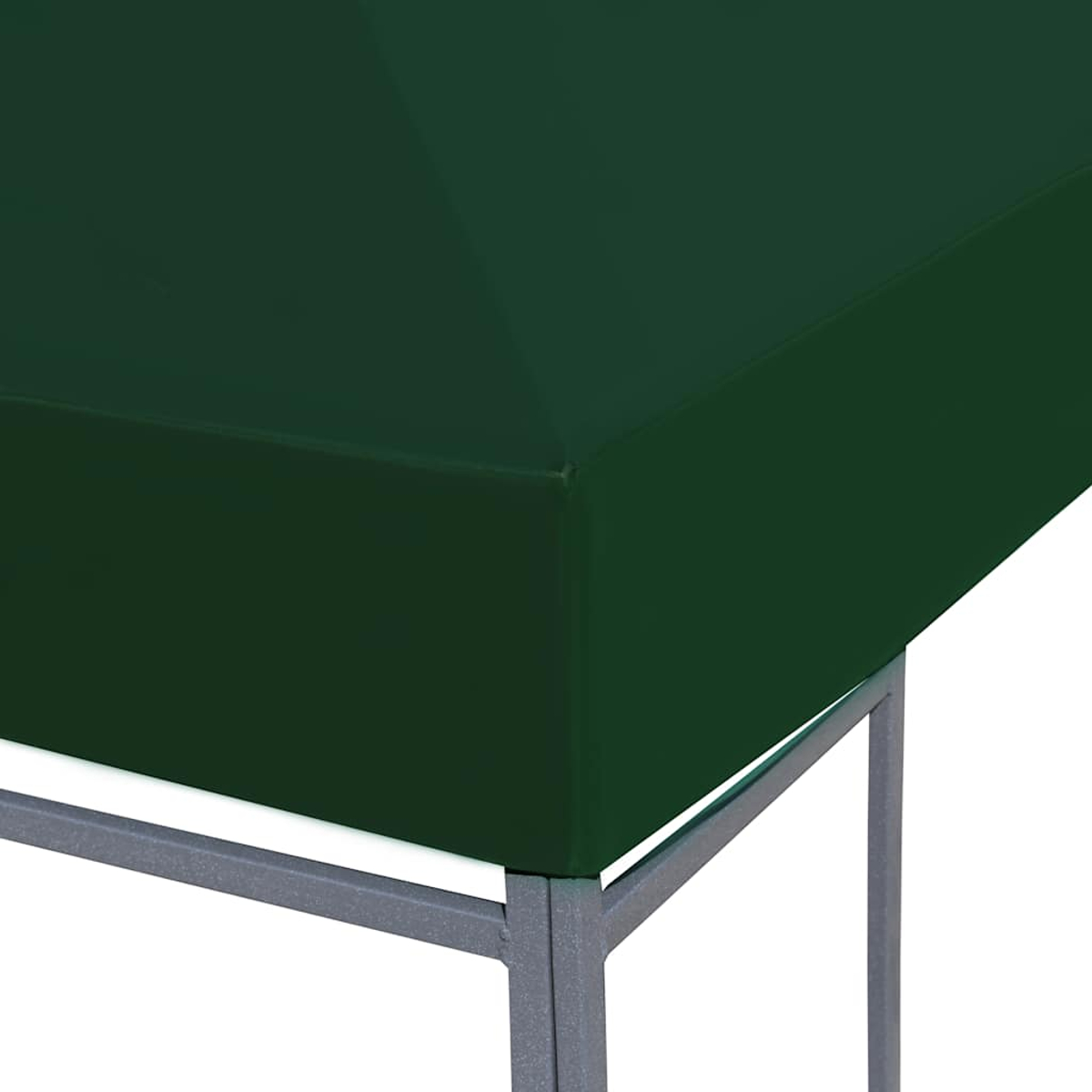 Superficie verde scuro su una cornice metallica color argento, su sfondo bianco.