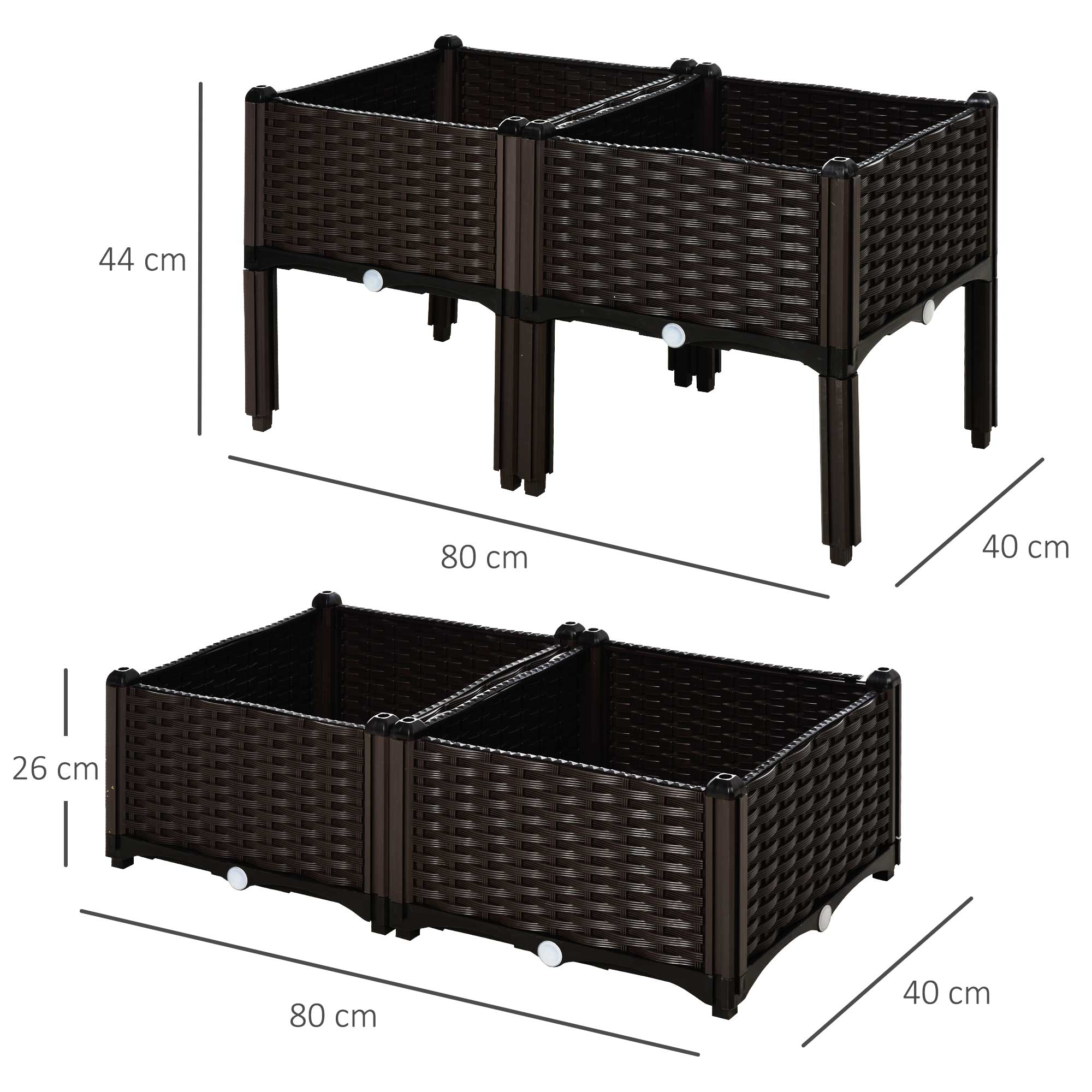 Schwarzer, zugförmiger Diffusor mit Abmessungen in mm/Zoll.