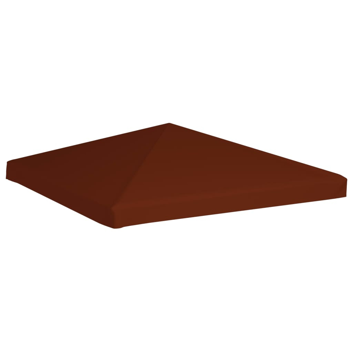 Una copertura marrone a forma di piramide, forse per esterni o un mobile.