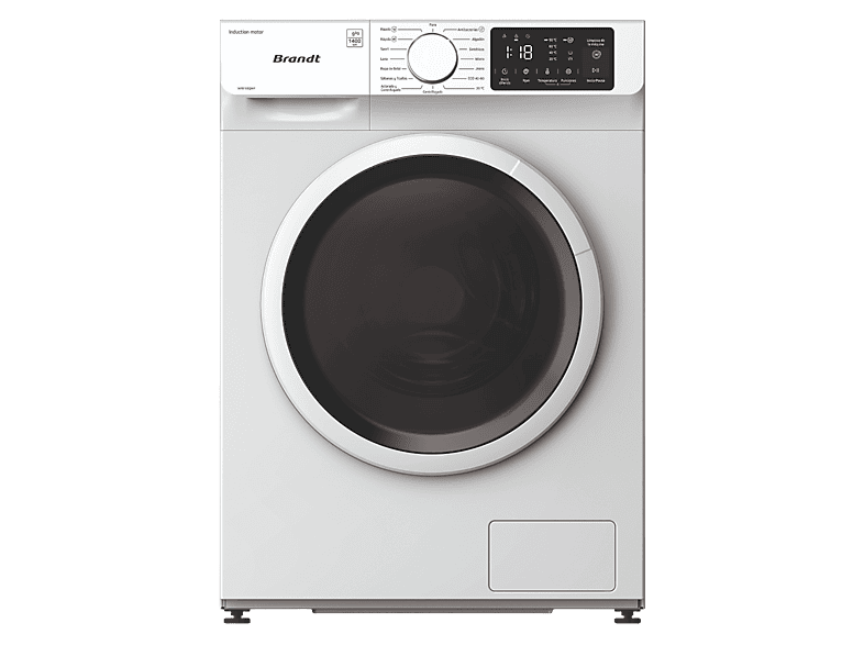 Lavadora carga frontal BRANDT WFB198QWP, kg, 15 programas